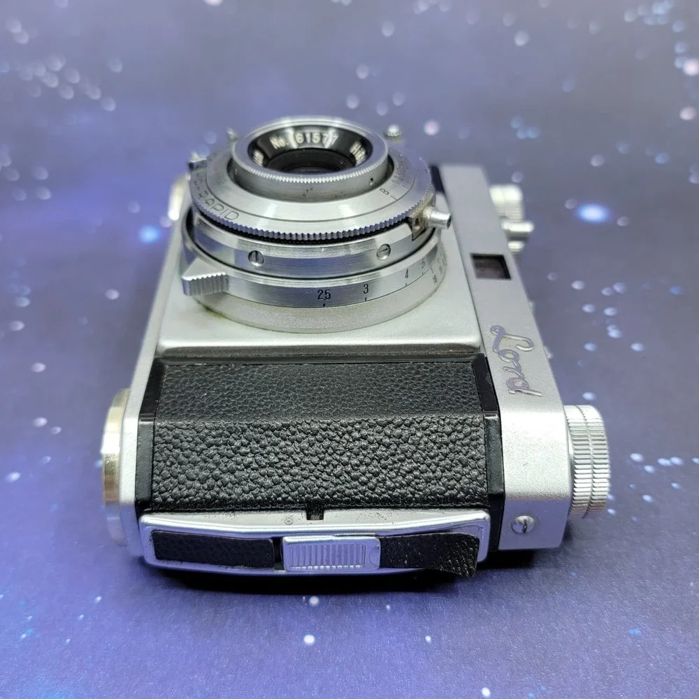 Lord Okaya 35 Viewfinder W/ Leather Case Rare Japanese Film Camera Untested